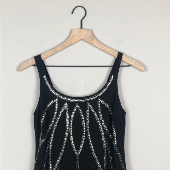 Bisou Bisou Black Tank Dress w/Studded Detail (2) - Picture 2 of 5